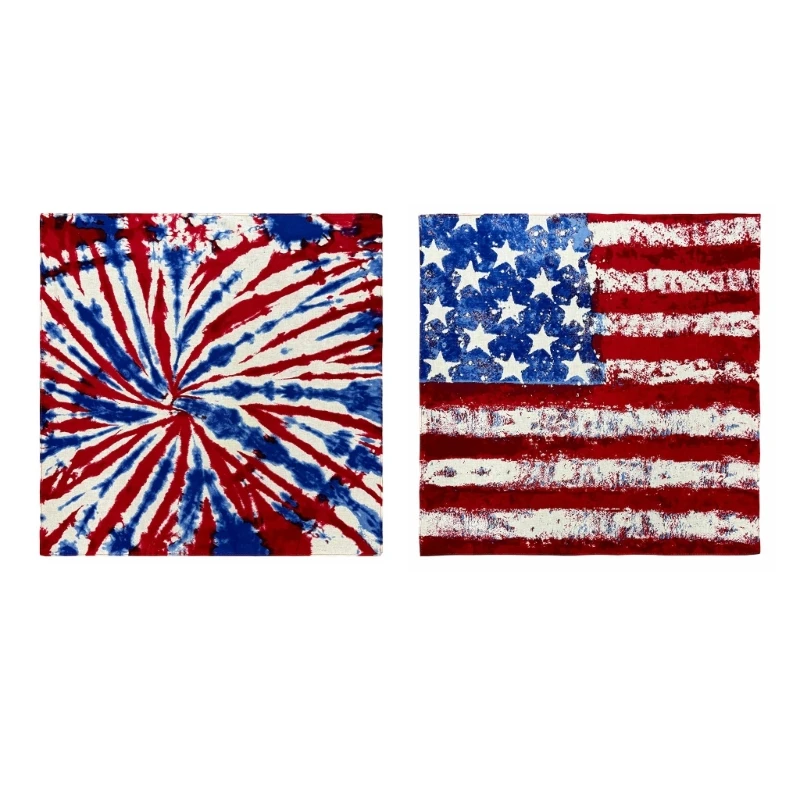 

New 21inch US Flags Printed Bandannas for Street Dance IndependenceDay Headscarf Adult Unisex Bandana Hiphop Head