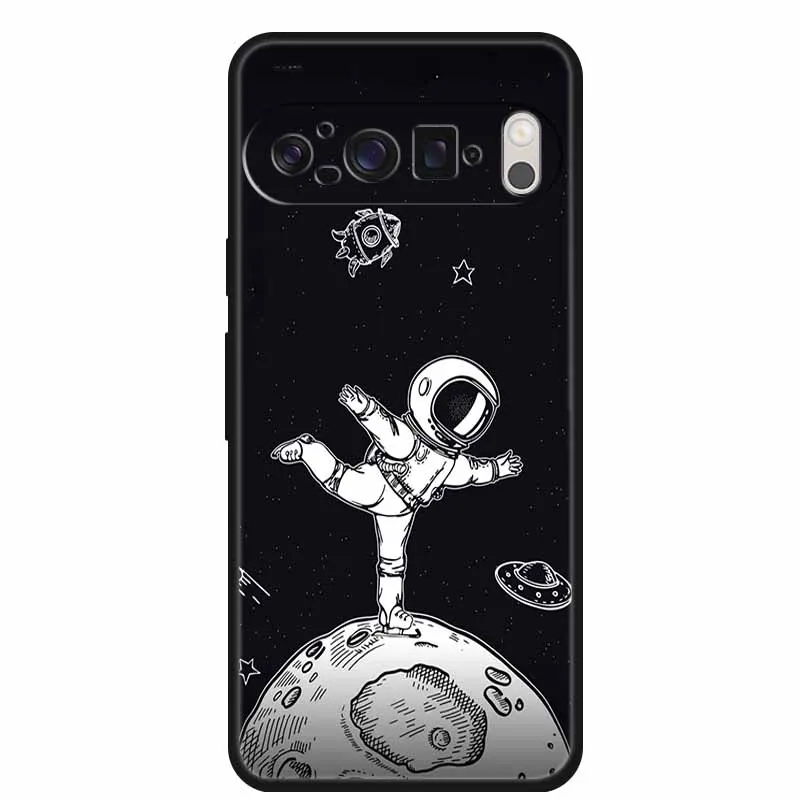 Space-Themed Soft Silicone TPU Phone Case - Astronaut Design