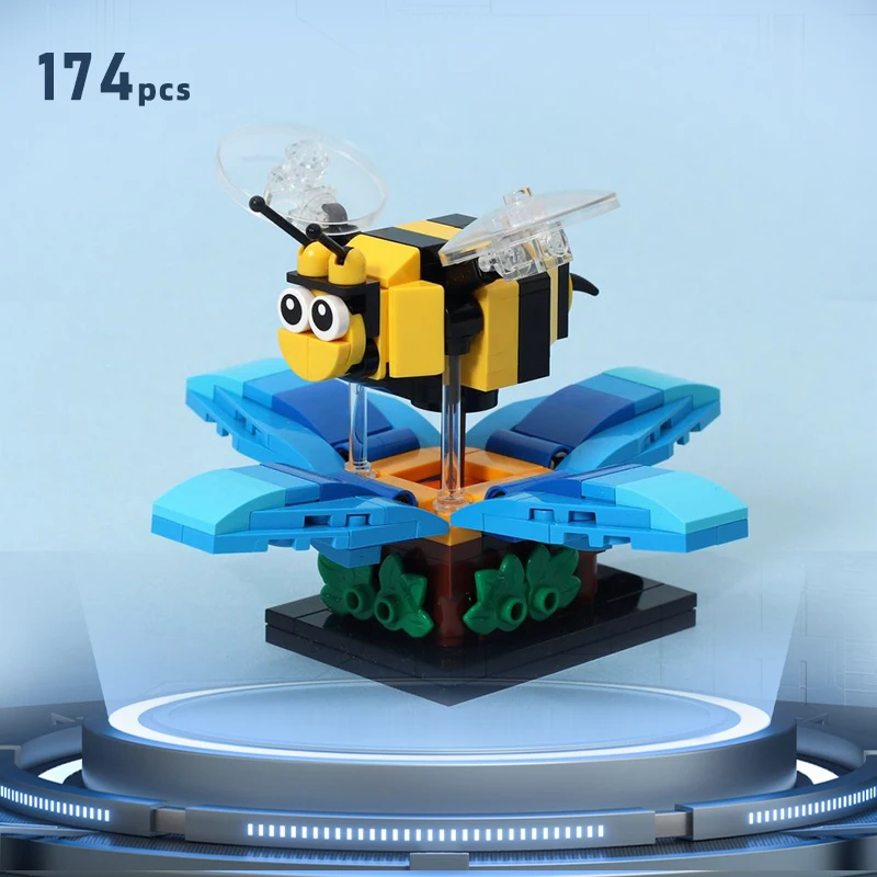 

Креативный интерактивный Строительный набор, смешная пчела, кирпич, любители животных, радостная сборка и демонстрация, подвижная Уникальная идея подарка для взрослых