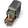 SL401 XL 2-Basket Air Fryer, DoubleStack Technology Cooks 4 Foods at Once, Compact Design, 10 QT, 6-in-1 1