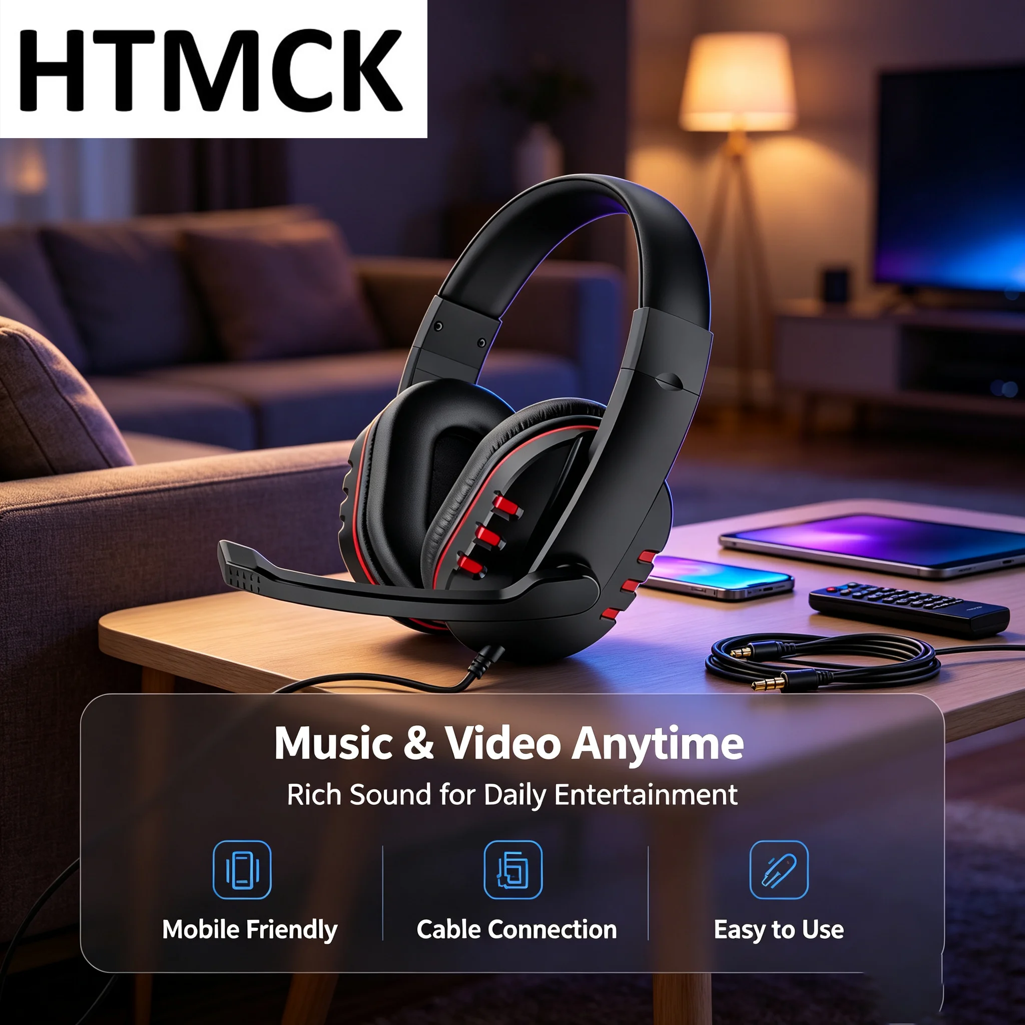 Cuffie da gioco cablate da 3,5 mm per PS4 PlayStation 4, auricolari per PC con microfono per chat - immagine 3