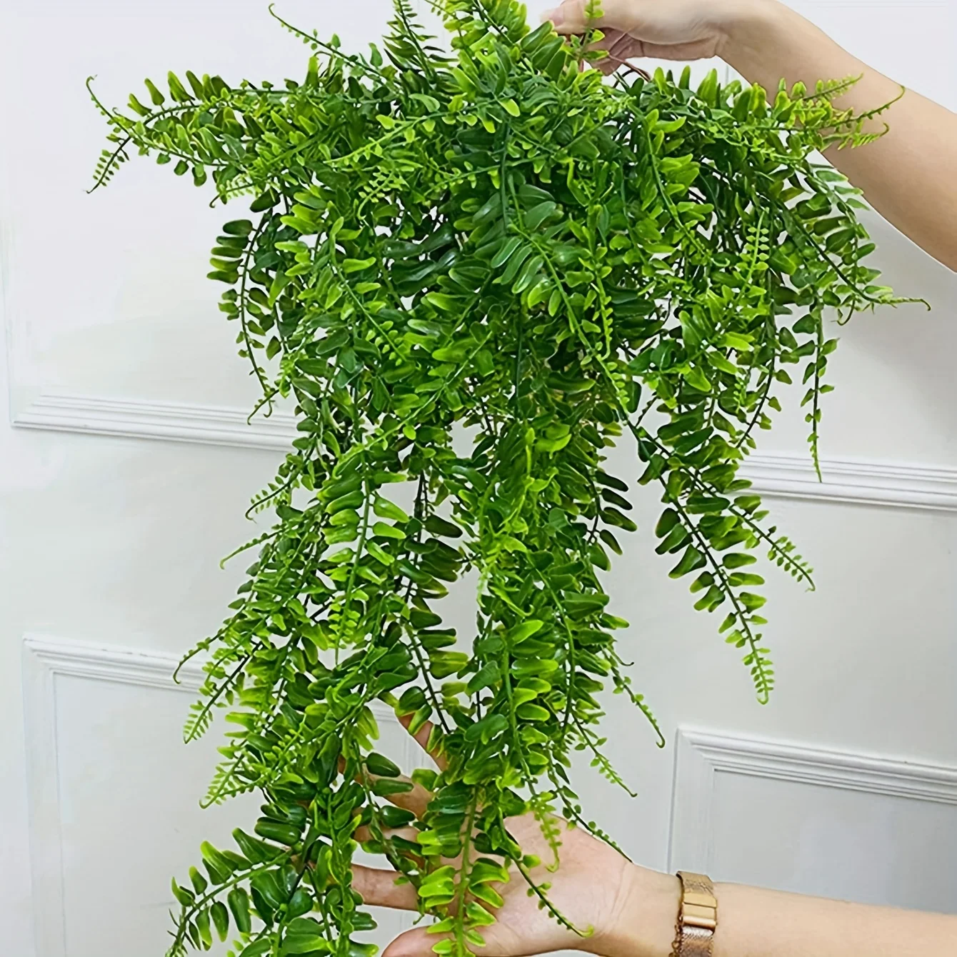 1pc/2pcs  90cm/35.43inch Simulated Wall Hanging Persian Grass Vine Artificial Hanging Fern Plant Vine Hanging Green Plant