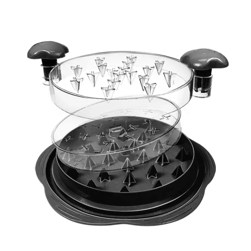 Hachoir à poulet avec couvercle Dsplay Transparent, Base antidérapante, adapté au lave-vaisselle, broyeur de viande