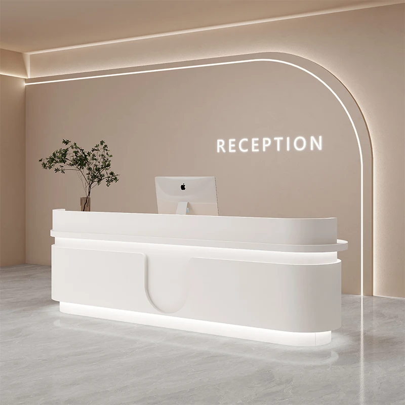 White Modern Reception Desks Front Hospital Closet Checkout Reception Desks Lectern Escritorios De Oficina Salon Furniture corner front reception desks cashier checkout shop closet luxury reception desks modern escritorios de oficina bar furniture