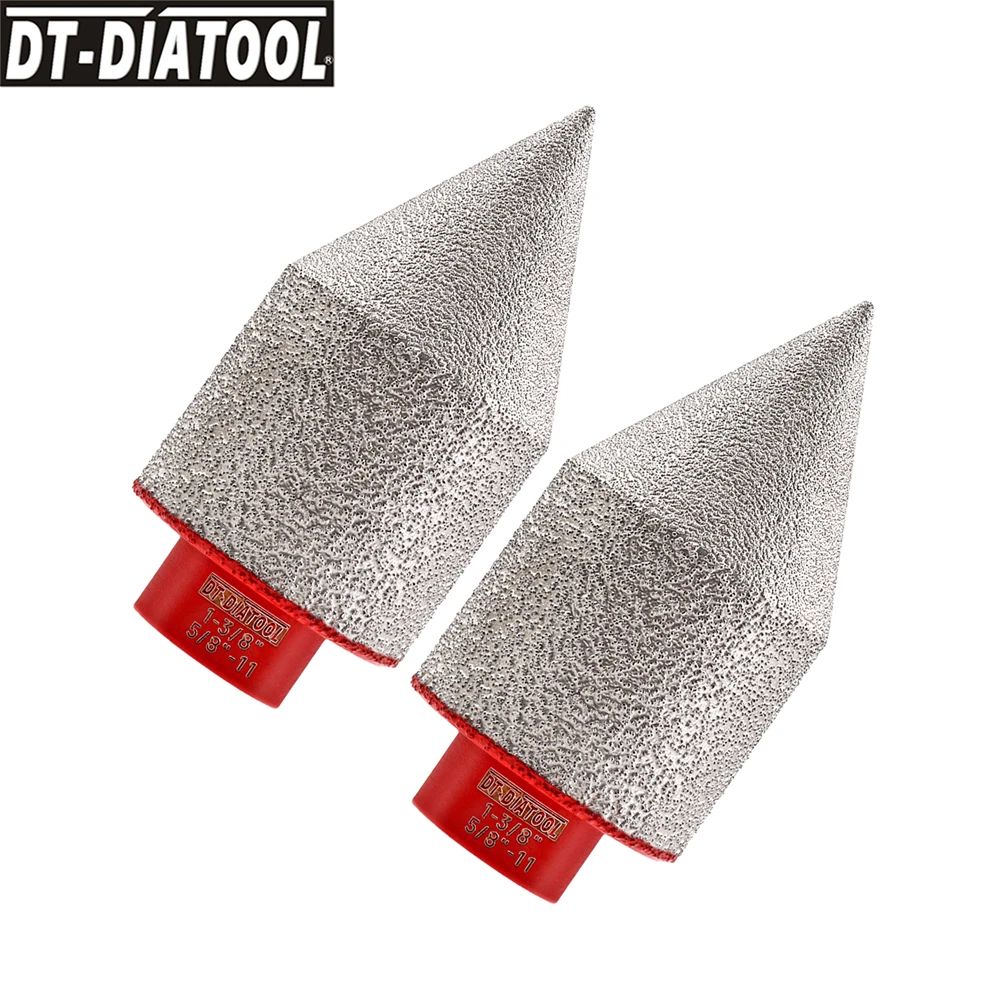 DT-DIATOOL 2pcs 35mm Diamond Chamfering Drilling Bit Hole Saw Crowns Construction Beveling Cutter Porcelain Tile Marble Masonry