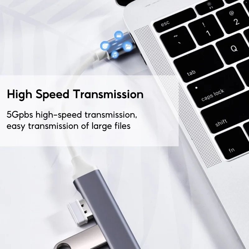TBTIC USB C HUB 3.0 Type C 3.1 4 Port Multi Splitter Adapter OTG for Xiaomi Macbook Pro 13 15 Air Pro PC Computer Accessories
