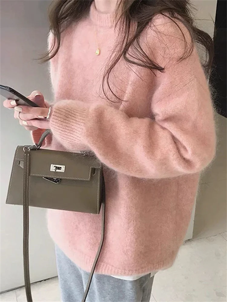 

Sweater Women 2023 Autumn Winter New Fashion Soft Style Loose O Neck Long Sleeve Sweater