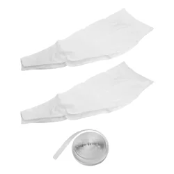 White Window Covering with Silver Finish - Durable Polyester Windproof AC Exhaust Cover - 190cm (White)