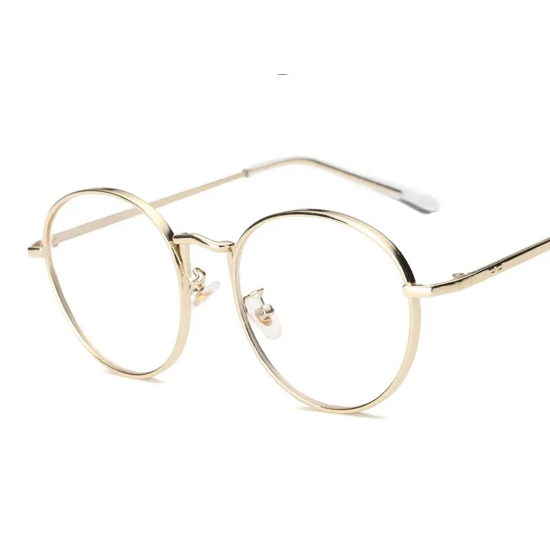 Literary Retro Eyeglasses Frames Men's Oval Women's Large Frame Gold Wire Flat Mirror Fashion Eyeglasses eyeglasses frames eyewear frames women glasses fashion eyeglasses