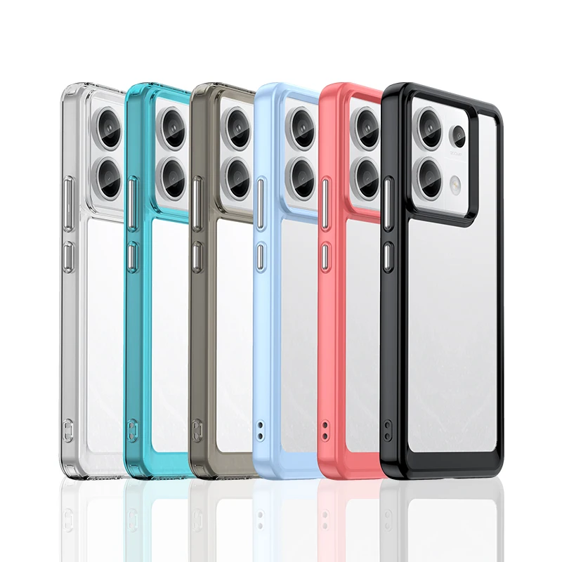 Per Xiaomi Poco X6 Custodia Luxury Silicone Clear Bumper Shell Custodia Antiurto Per Telefono Poco X6 Cover Poco X6 Pro Case Tpu Capa