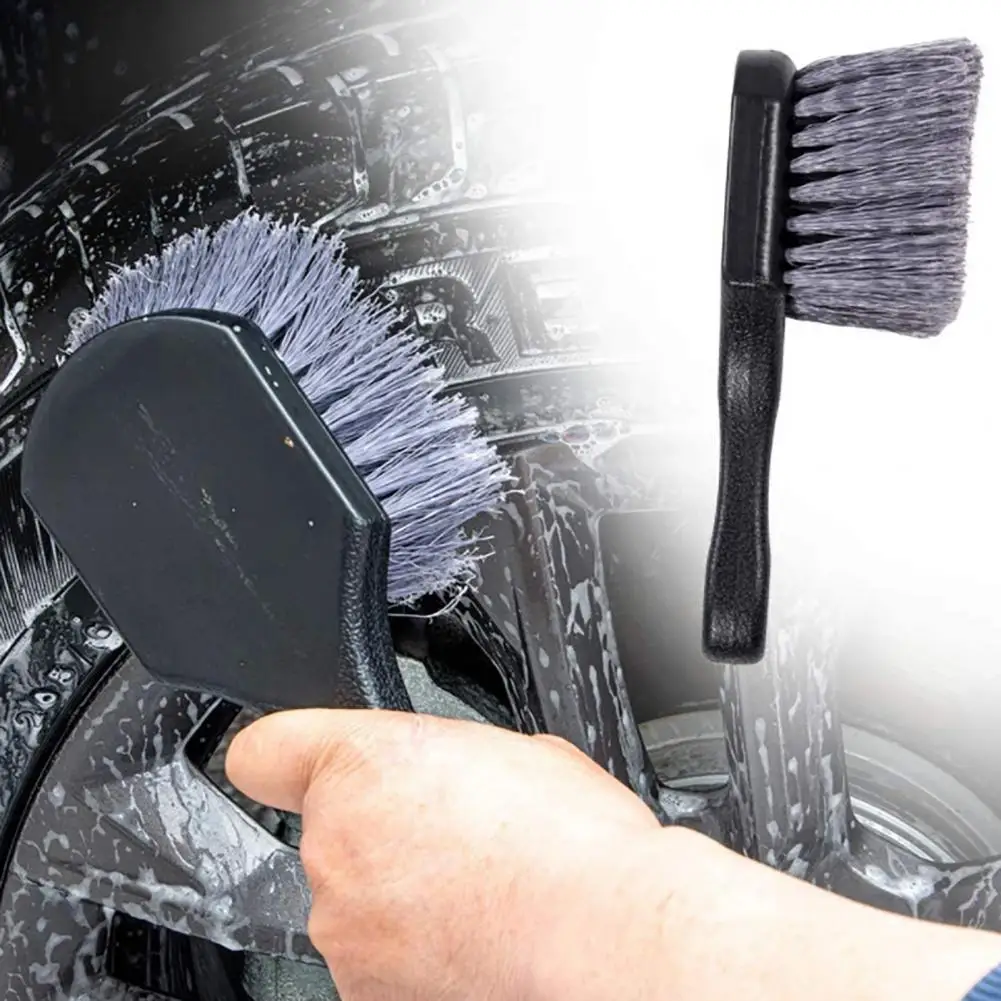 

Stable Wheel Detailing Brush Portable Wheel Washing Brush Harmless Practical Tire Rim Cleaning Brush Convenient