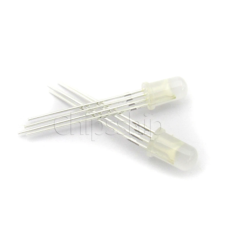 

5MM F5 Full color LED Red Green Blue four-pin LED Light Co-Yin (5pcs)