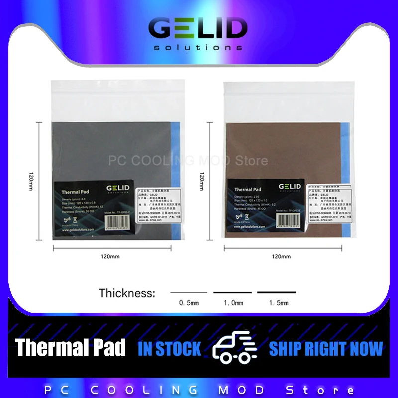 Gelid 12 W/mk Dissipation Silicone Thermal Pad For Desktop Pc /gpu/ram /ssd/ Notebook Computer