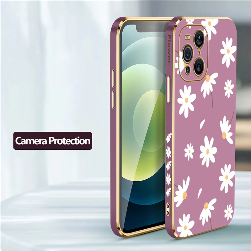 Luxury Flower Plating Silicone Soft Phone Case Cover