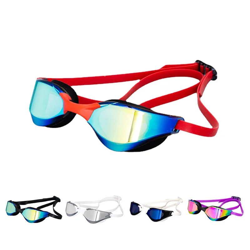Silicone Professional Race Waterproof Plating Anti-fog Swim Caps Glasses Anti-UV Men Women Eyewear Swimming Goggles Transparent