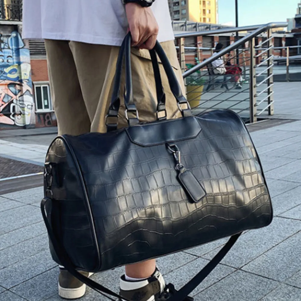 

Gosear Portable PU Storage Carrying Bag with Shoulder Strap for Leisure Tourism Luggage Bag