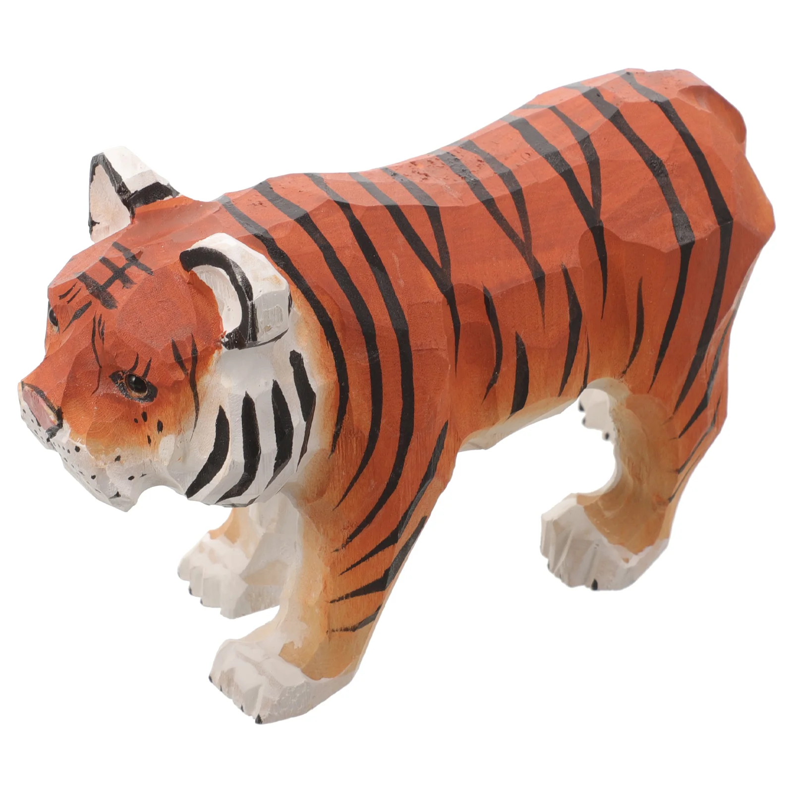 

Carved Tiger Desktop Decor Natural Wooden Tiger Wooden Tiger Craft Figurine