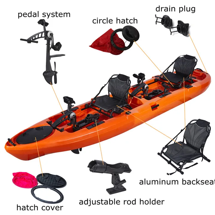 LSF 2-Person Pedal-Drive Fishing Kayak 1
