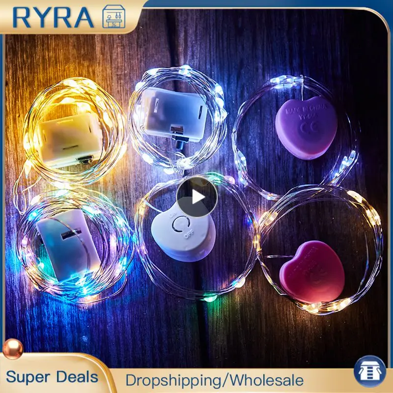 

1m Christmas Waterproof Fairy String Lights For Indoor Outdoor Home Wedding Party Decoration Gift Box Bouquet Lights Ornament