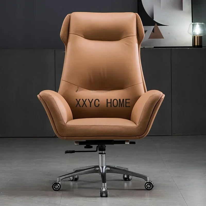 

Computer Home Comfortable Office Leather Swivel Chair Armchair Study Executive