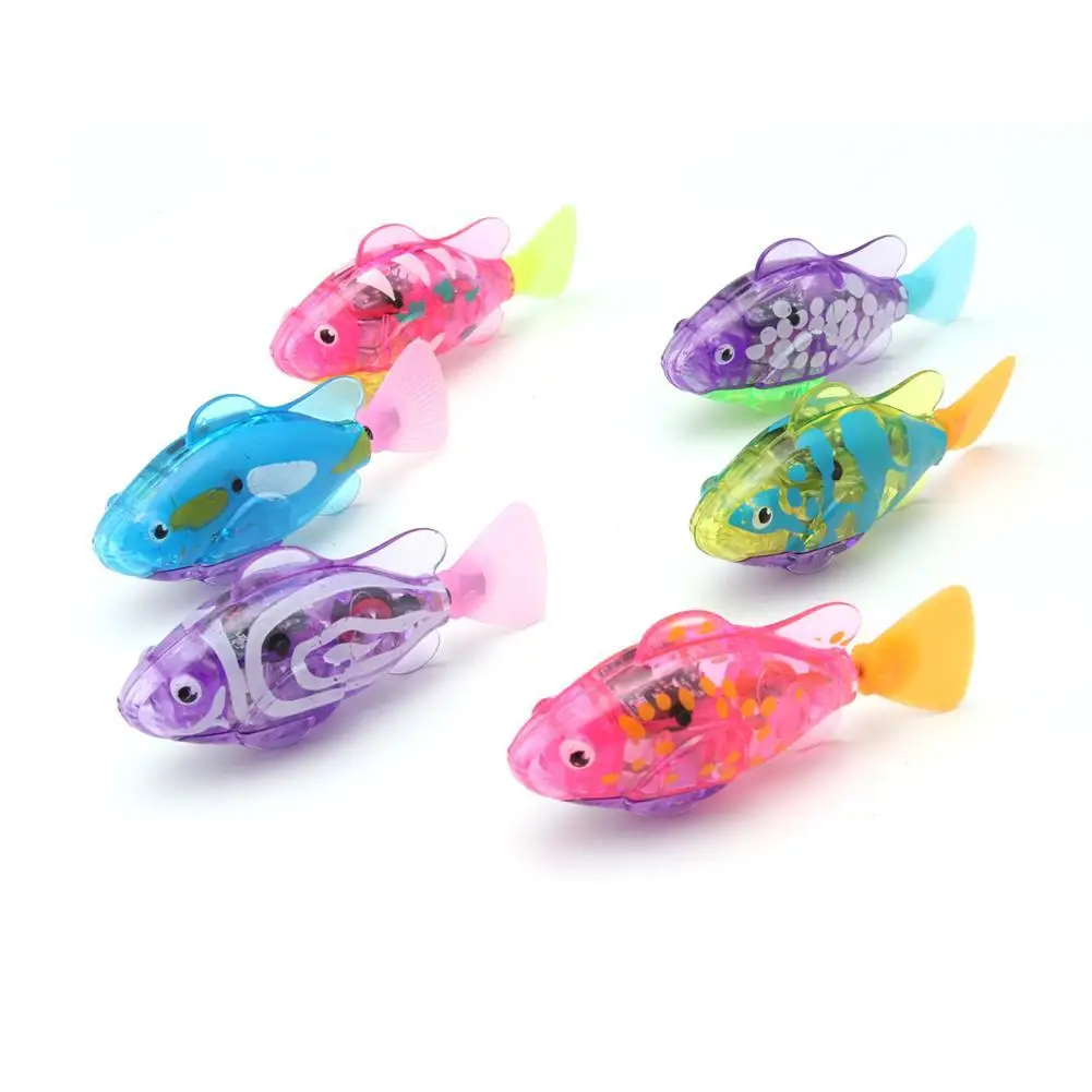 Swimming Electronic Fish Activated Battery Fish Powered Toy for Children Kid Bathing Toys Gift Multi-Colored