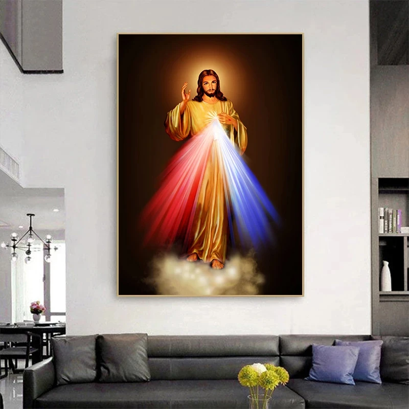 

Modern Holy Compassion Jesus Christ Arts Printing Decoration Posters and Printings Modern Home Wall Art Living Room Decor Images