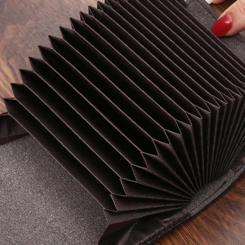 Porta carte da donna corto mini in PU con porta carte, piccola pochette multifunzionale_voghion.com