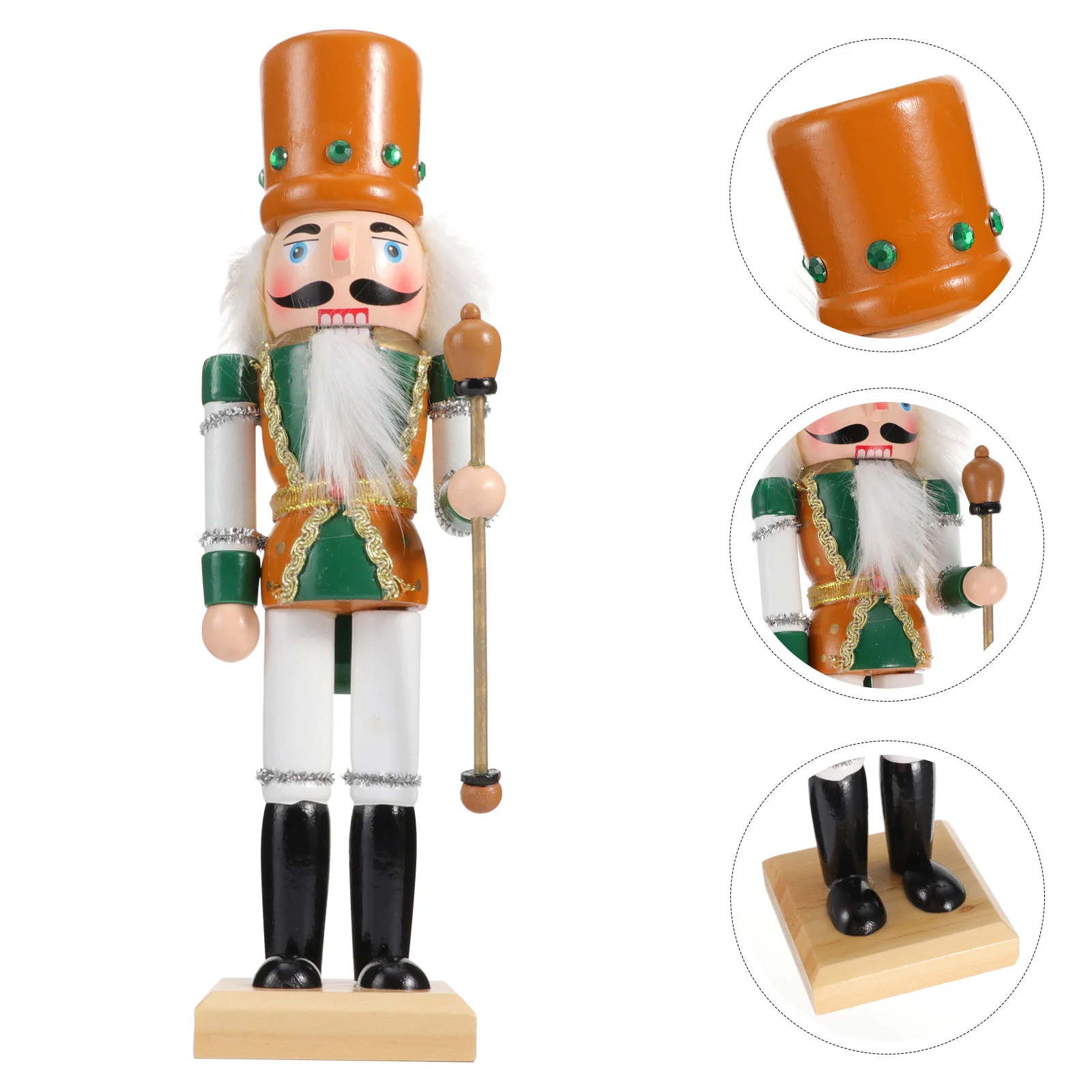 

Wooden Walnut Soldier Nutcracker Puppet Soldier Toys Home Decor Ornament