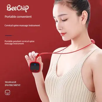 휴대용 지능형 펜던트 마사지 미니 피부 친화적 인 열 자궁 경부 마사지 정지 목 휴식 상품 이미지