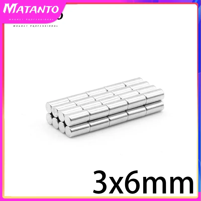 20/50/100/500/1000PCS 3×6 Small Search Minor Magnet 3mm x 6mm Bulk Round Neodymium Magnets 3x6mm Disc Magnets strong 3*6 mm