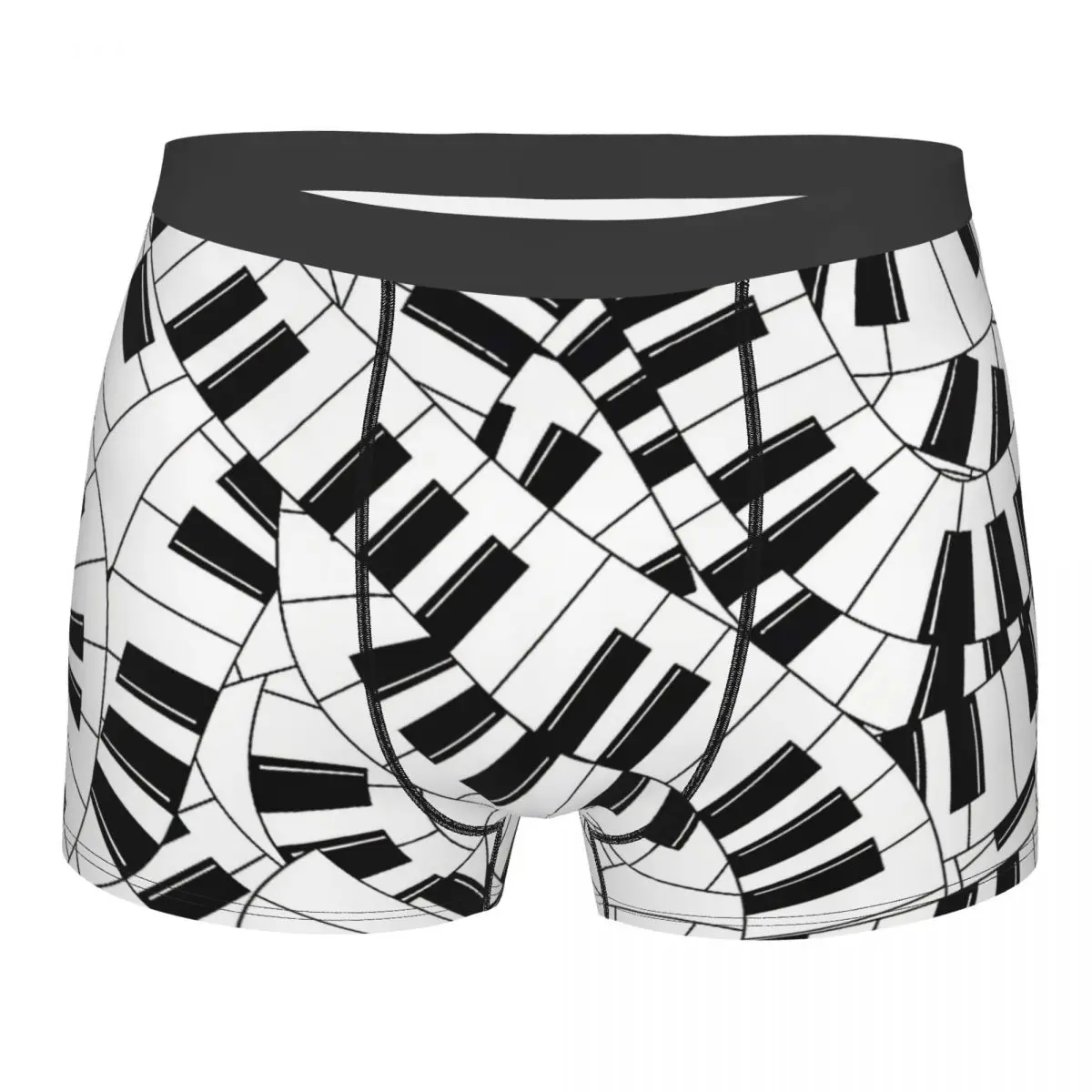 

Piano Keys Modern Art Men Boxer Briefs Underwear Music Notes Highly Breathable Top Quality Sexy Shorts Gift Idea