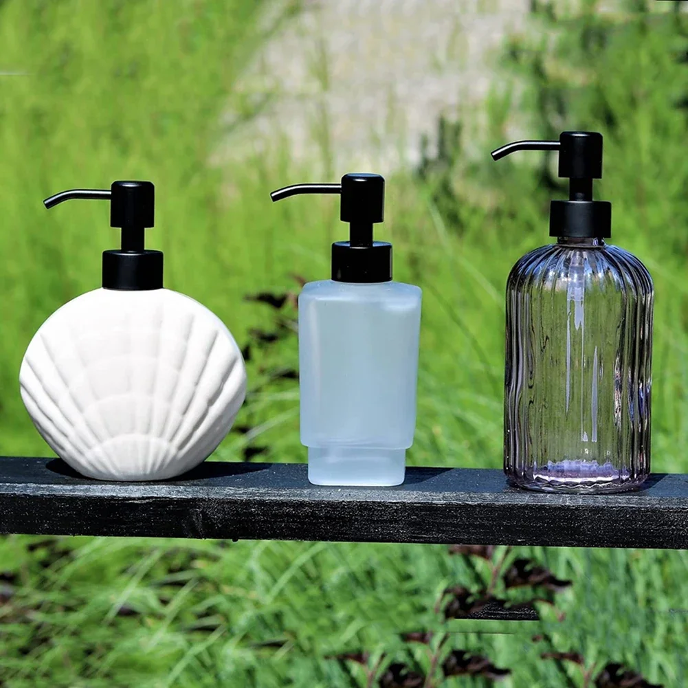Stainless Steel Hand Liquid Soap Pump Dispenser Head Nozzle For Bathroom Foam Soap Shampoo Dispenser Accessories