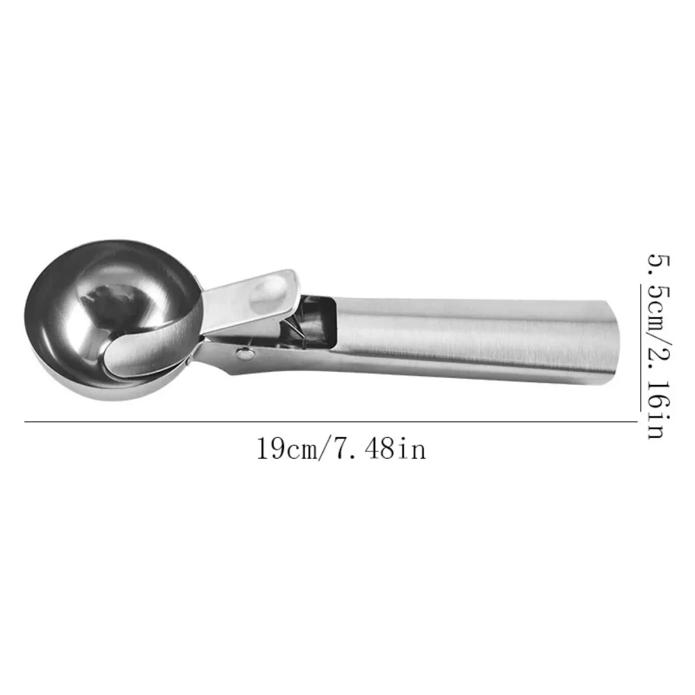 Multifunctional Ice Cream Scoops Stainless Steel Dual-Purpose Scoop Fruit Watermelon Spoon Ball Scoop