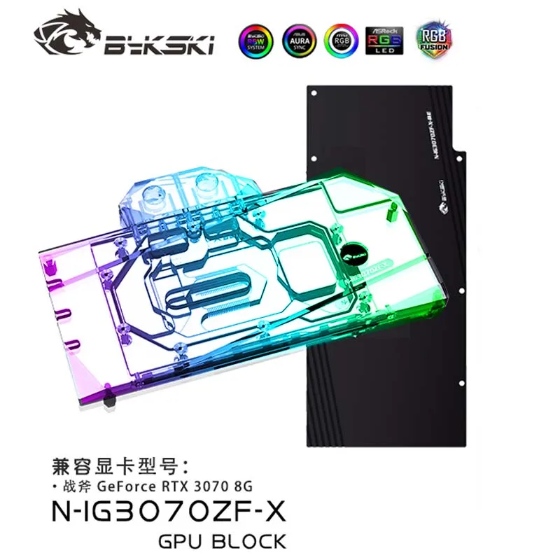 

Bykski N-IG3070ZF-X GPU Water Block For Colorful GeForce RTX 3070 NB-V Graphics Card,VGA Liquid Cooler