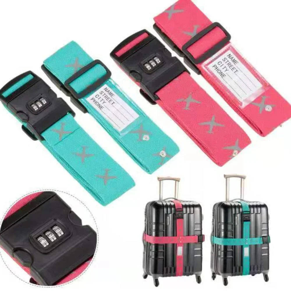 

Travel Luggage Strap Adjustable Password Lock Packing Belt Baggage Secure Lock Anti-theft Luggage Strap Bundling Packing Belt