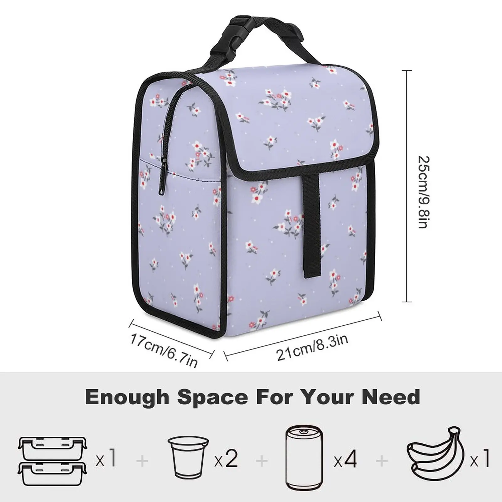 Purple Lunch Bags Thermal Lunch Box for Food Large Capacity  Insulated Bag Lunch Box Custom Print Bag for Meal Boxes
