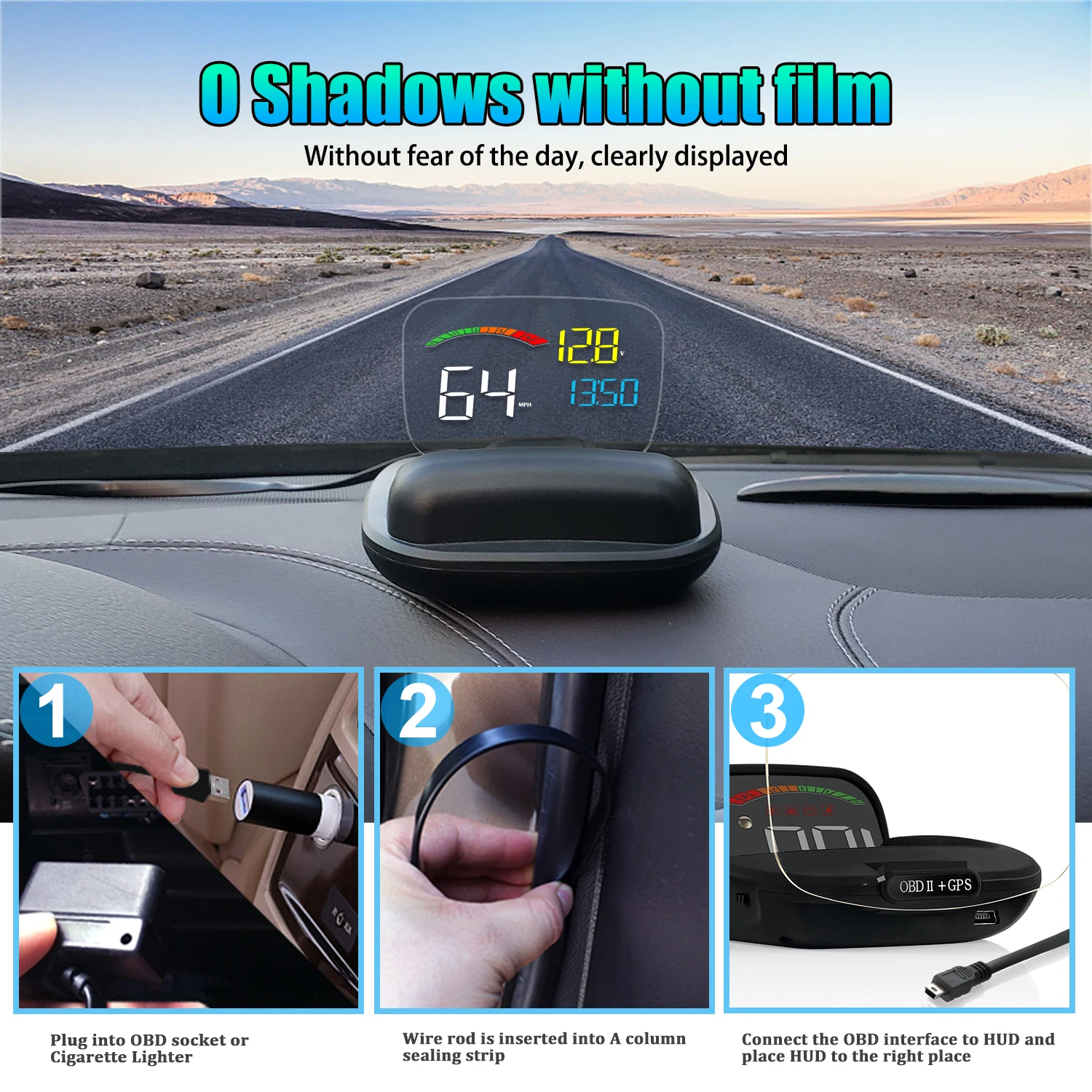 WYING C800 ڵ GPS OBD2 HUD   ÷,    溸  µ  Һ º ǻ