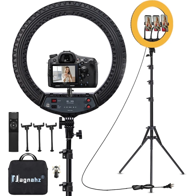 Éclairage Ring Light LED coloré à intensité variable, éclairage  professionnel pour Studio photo et vidéo en direct, rvb, Selfie - AliExpress