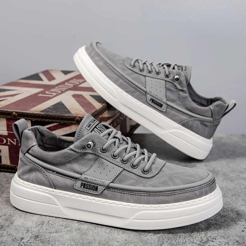 Men's Breathable Canvas Casual Walking Shoes Non-Slip Lightweight Comfortable Sneakers for Male 2
