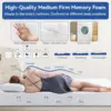 Mattress Full Size 10 Inch Memory Foam Mattress with Tencel Cover  Premier Cooling Green Tea Gel Medium Firm Mattress in Box  Ce 5