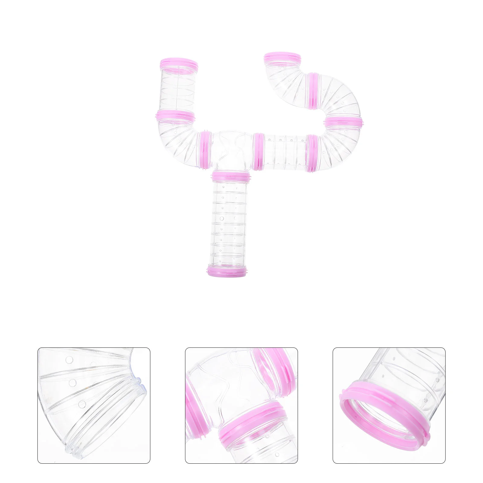 

Hamster Tubes Glider Tool Cage Pink Hideaway Maze Accessories Outer Pets Hut Exercising Rats Playground Plastic Hedgehogs