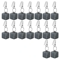 16PCS Tablecloth Weights With Metal Clip, Cube Table Covers Pendant Stones, Marble Table Cloth Weights For Decoration 1