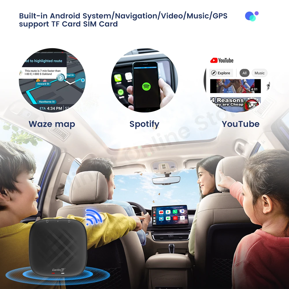 Carlinkit Android 11 Ai Tv Box CarPlay Wireless Android Auto for Netflix YouTube GNOSS for Toyota Mazda Youtube Netflix 4G LTE