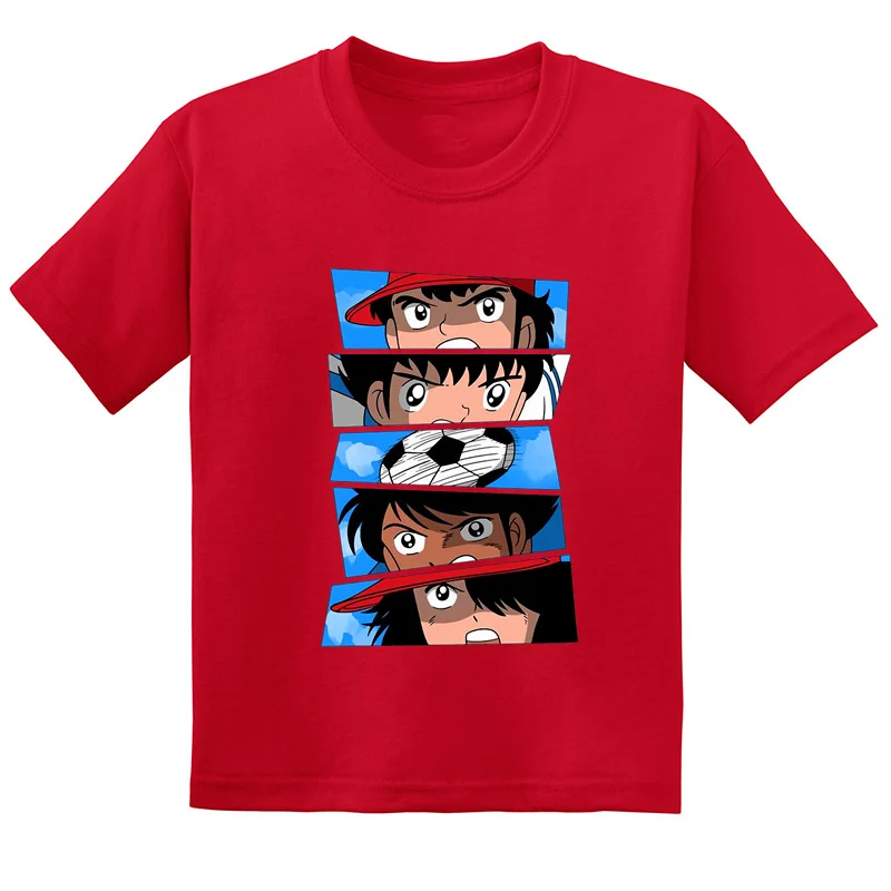 Hot Sale Anime Captain Tsubasa Le Petit Footballer Print Kids T-shirt Baby Boys Girls Clothes Summer Children Cotton T shirt 5