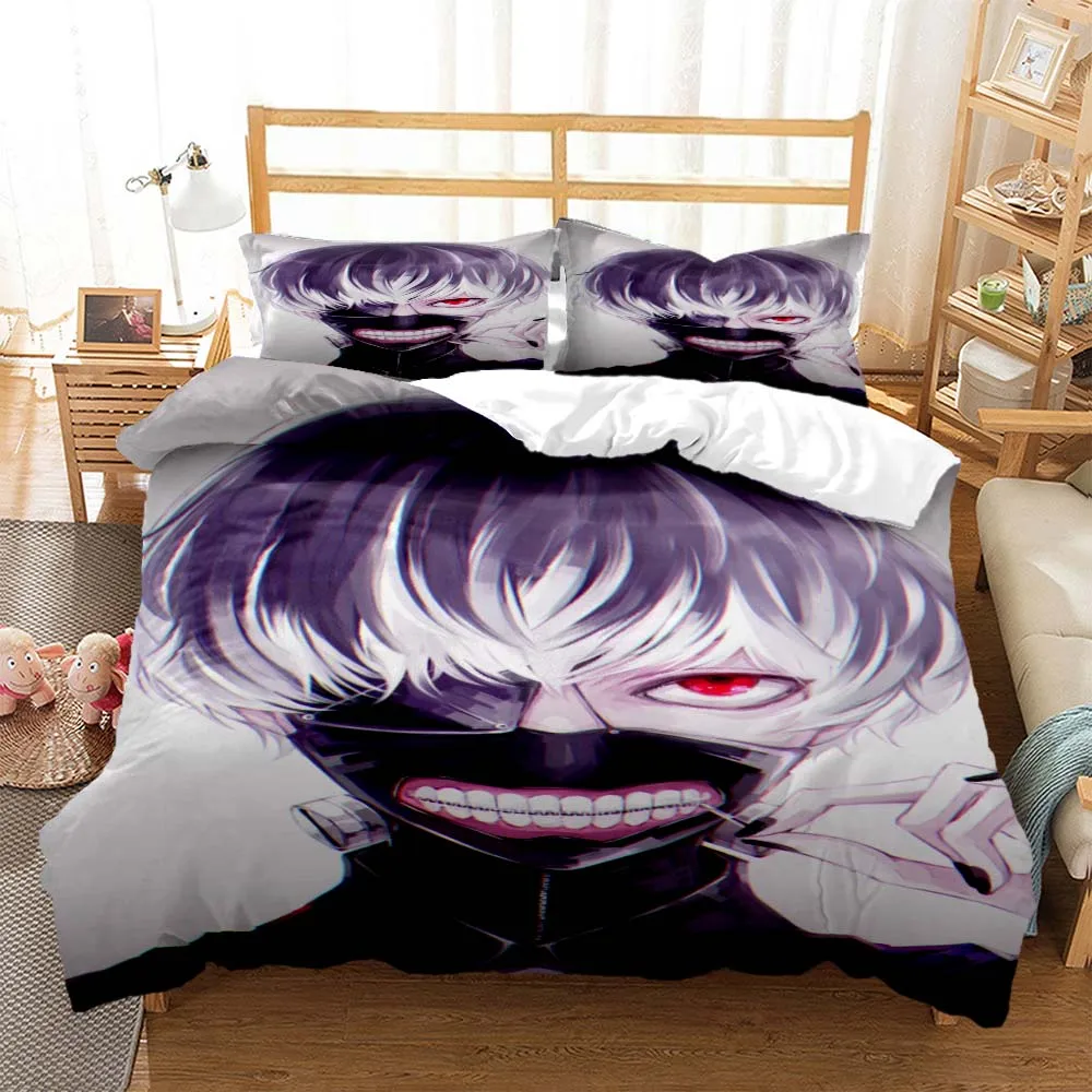 

Tokyo Ghoul Digital Print Polyester Bedding Sets Child Kids Covers Boys Bed Linen Set for Teens bedding set king size