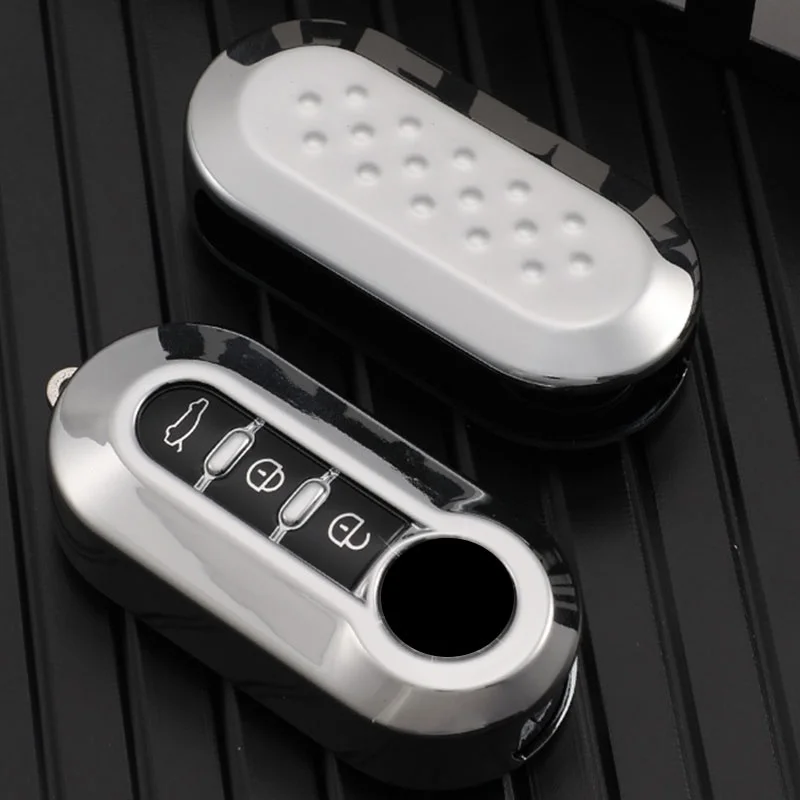3-Button TPU Car Flip Key Case Cover - Premium Auto Shell Fob Accessory