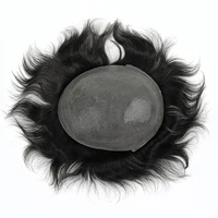 Topunique TJ Thin Skin V looped 0.04-0.06mm Mens Hair Piece Human Hair Mens Hair System Human Hair Protesis Capilar Hombre 2