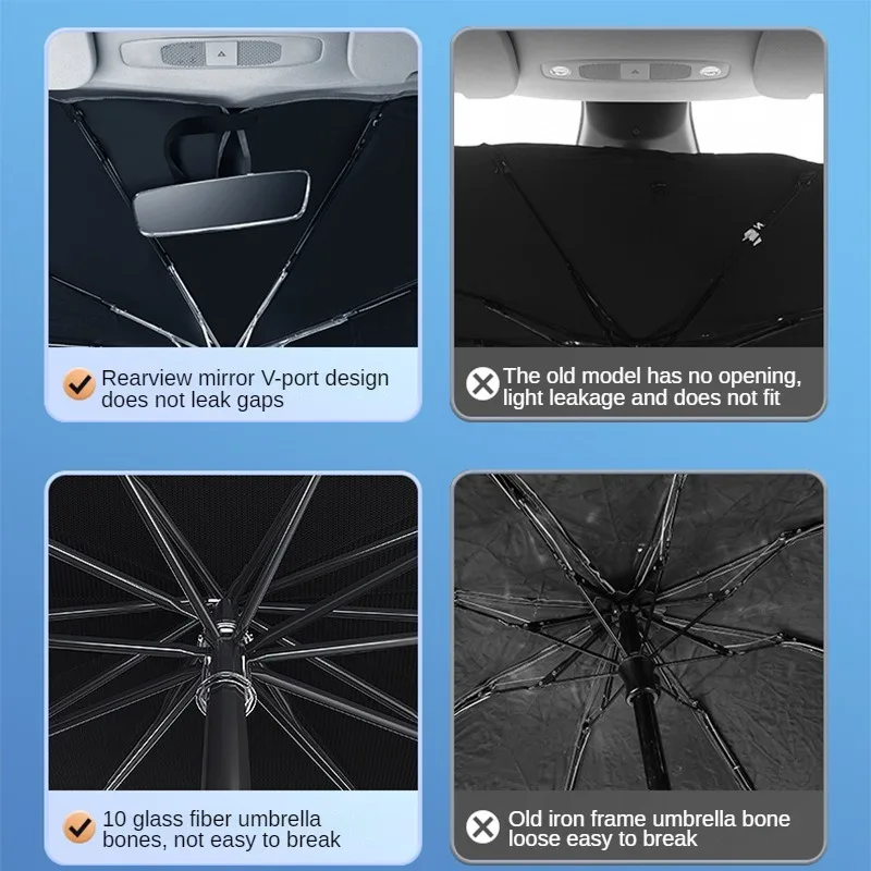 Car Sunshade Windshield Umbrella LEIBOO Foldable Summer Protection Heat Insulation