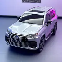 1:24 LX600 SUV Alloy Car Model Diecast Metal Off-road Vehicles Car Model Simulation Sound and Light Collection Children Toy Gift 1