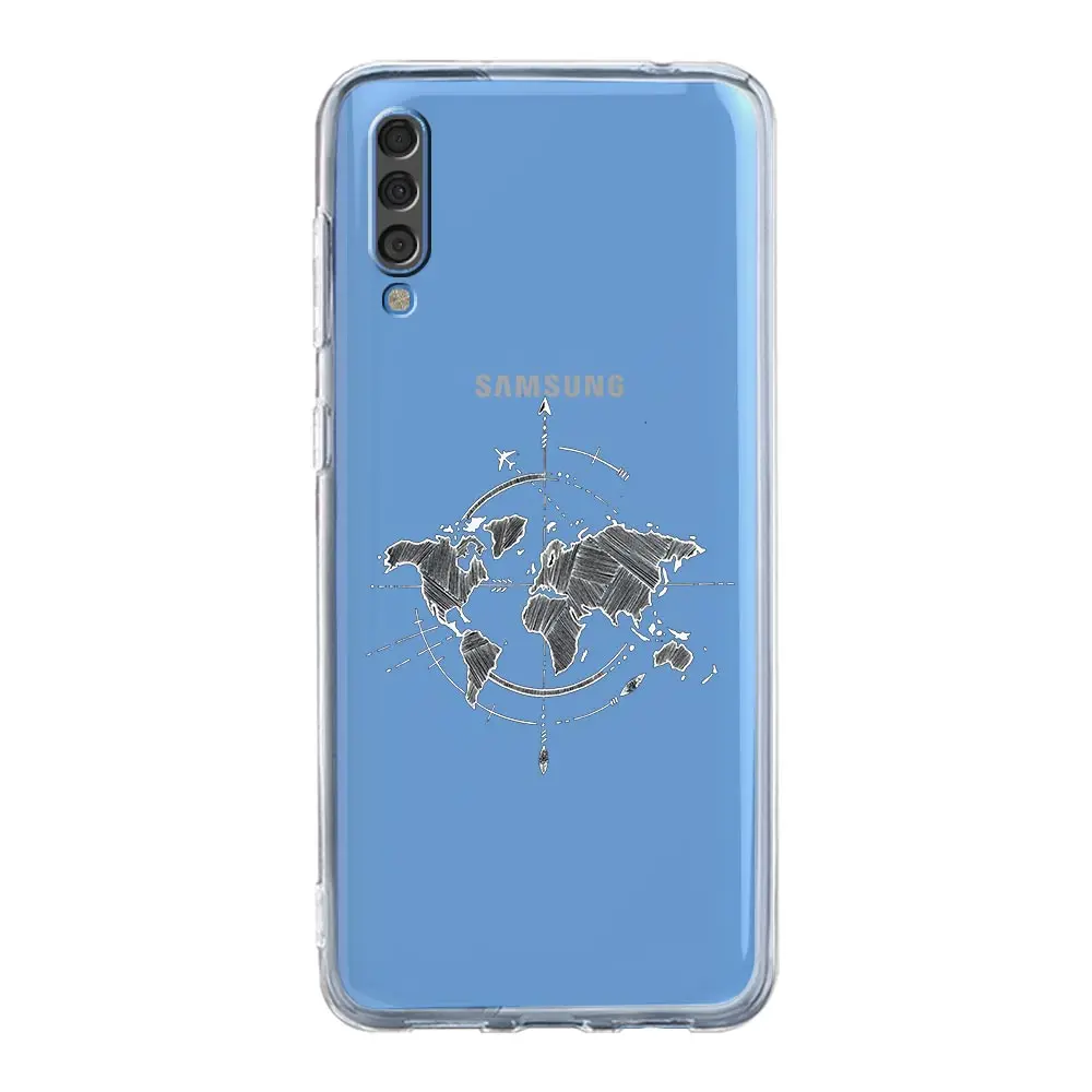 Cartoon World Map Scenery Phone Case Cover